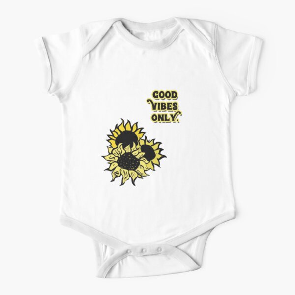 Good Vibes Only. Short Sleeve Baby One-Piece