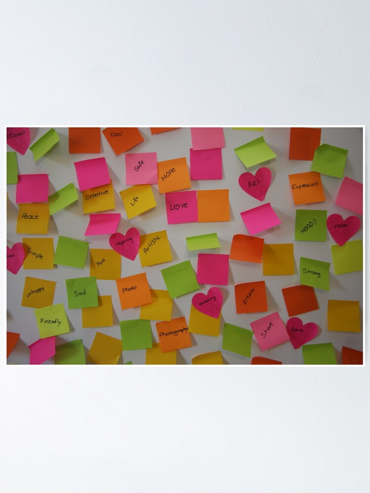 Post it notes  Poster for Sale by Nina Matthews Photography