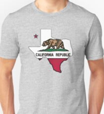 Texas outline California flag Unisex T-Shirt