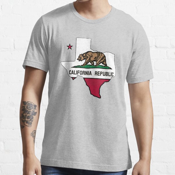 Drapeau du Texas Drapeau de la Californie T-shirt essentiel