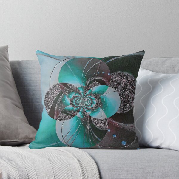 Item preview, Black And Teal Circular Patterns designed and sold by Faye Anastasopoulou.