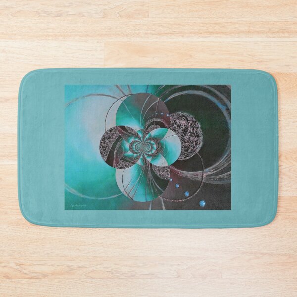 Item preview, Black And Teal Circular Patterns designed and sold by Faye Anastasopoulou.