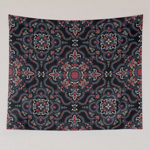 Item preview, Seamless ornament paisley, skulls and bones designed and sold by Alxla.