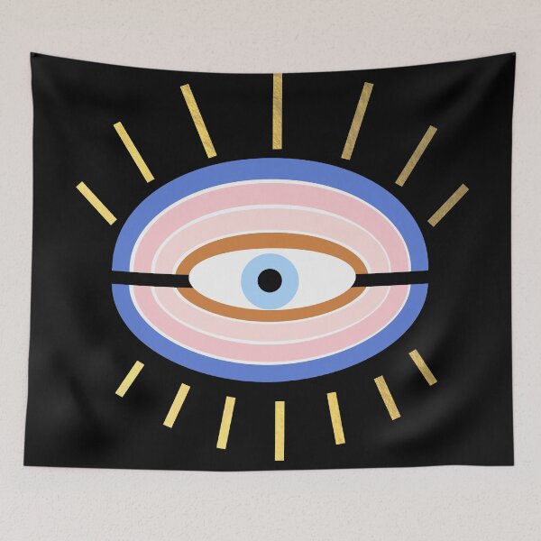 Item preview, Retro evil eye - black & gold designed and sold by Gale Switzer.