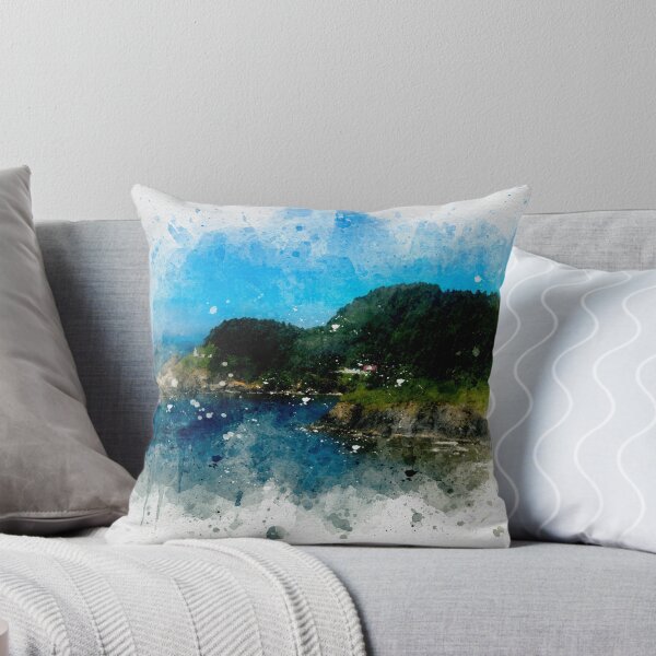 Artikelvorschau, Aquarell Oregon Küste entworfen und verkauft von blueskiesforme.