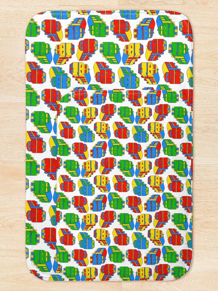 Thumbnail 5 of 6, Bath Mat, Train Ride designed and sold by NickiPost.