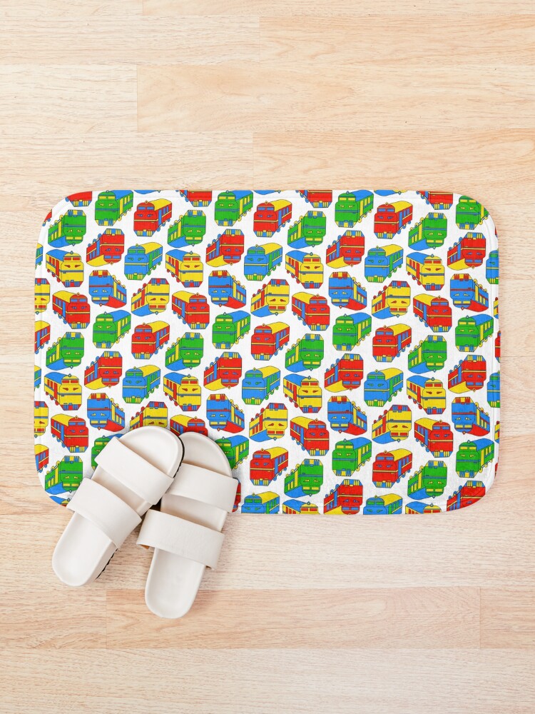 Thumbnail 1 of 6, Bath Mat, Train Ride designed and sold by NickiPost.