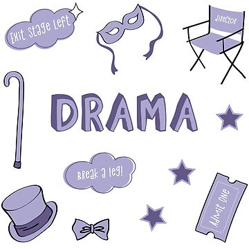 Artwork thumbnail, Light Purple Drama School Subject Sticker Pack by The-Goods