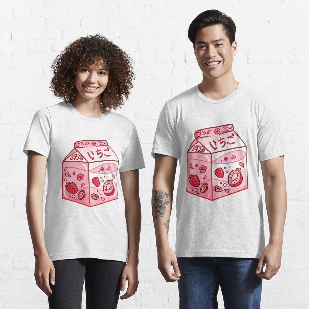 "Strawberry Milk Carton" T-shirt for Sale by heysoleilart | Redbubble