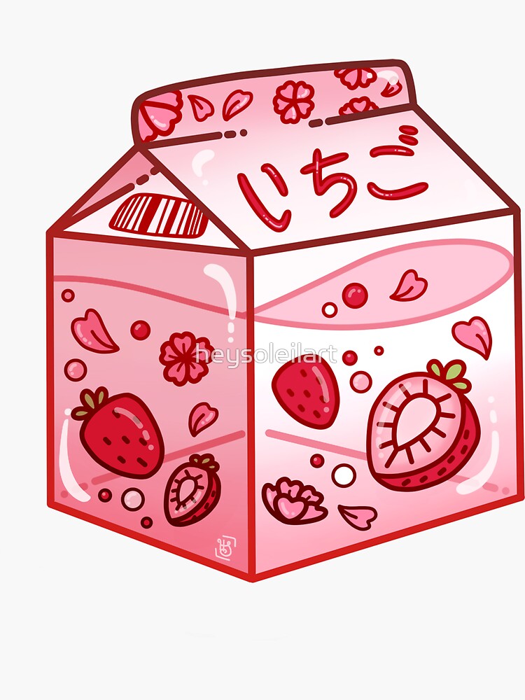 Strawberry Milk Sticker Pack Sticker for Sale by prismapansy