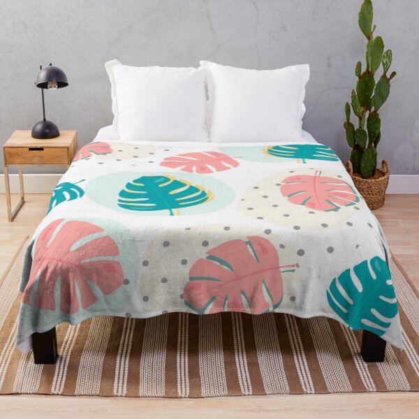 Item preview, Gorgeous Pink, Teal and Aqua Monstera Leaves designed and sold by pugmom4.