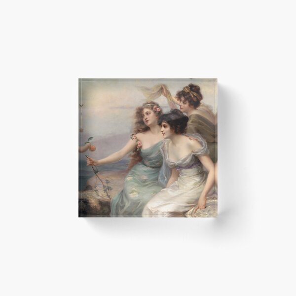 The Three Graces by Edouard Bisson Acrylic Block