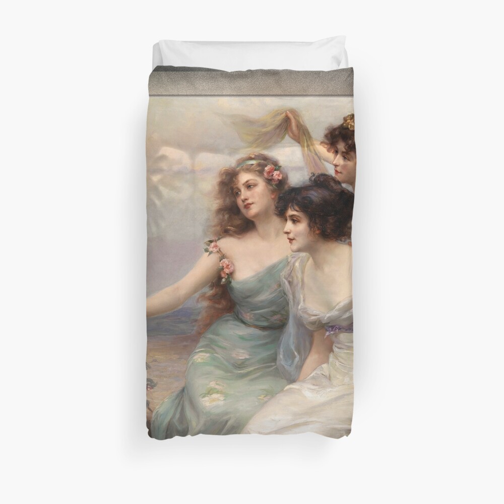 The Three Graces by Edouard Bisson Duvet Cover