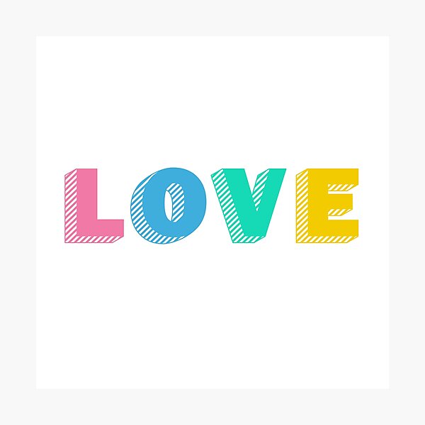 Artikelvorschau, Liebe Farbblock Typografie entworfen und verkauft von CR-Studio.