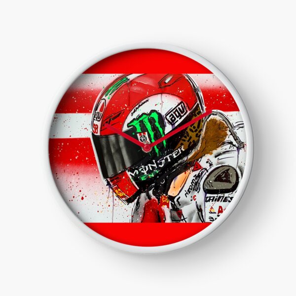 Marco Simoncelli MotoGP graffiti painting by DRAutoArt Clock