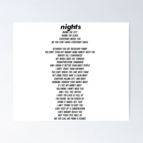 Item preview, Nights - Frank designed and sold by claywalkr.