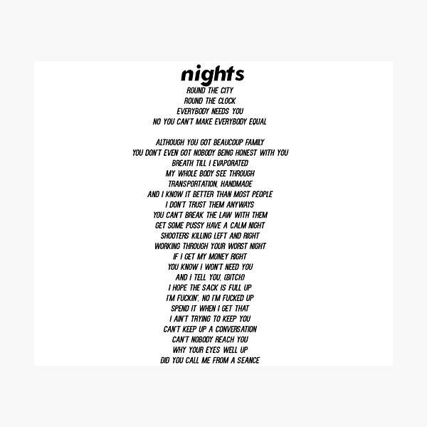 Item preview, Nights - Frank designed and sold by claywalkr.
