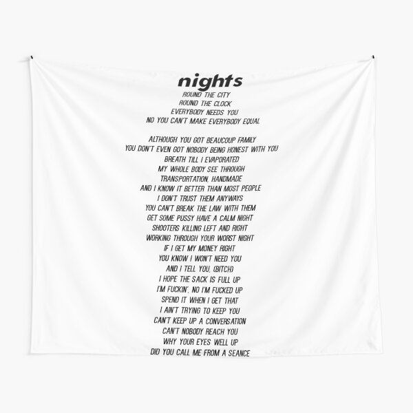 Frank Ocean Lyrics Tapestries Redbubble