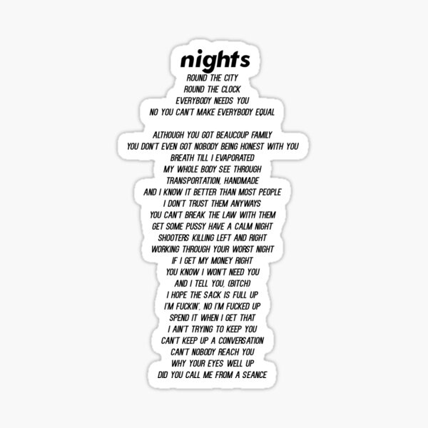 Item preview, Nights - Frank designed and sold by claywalkr.