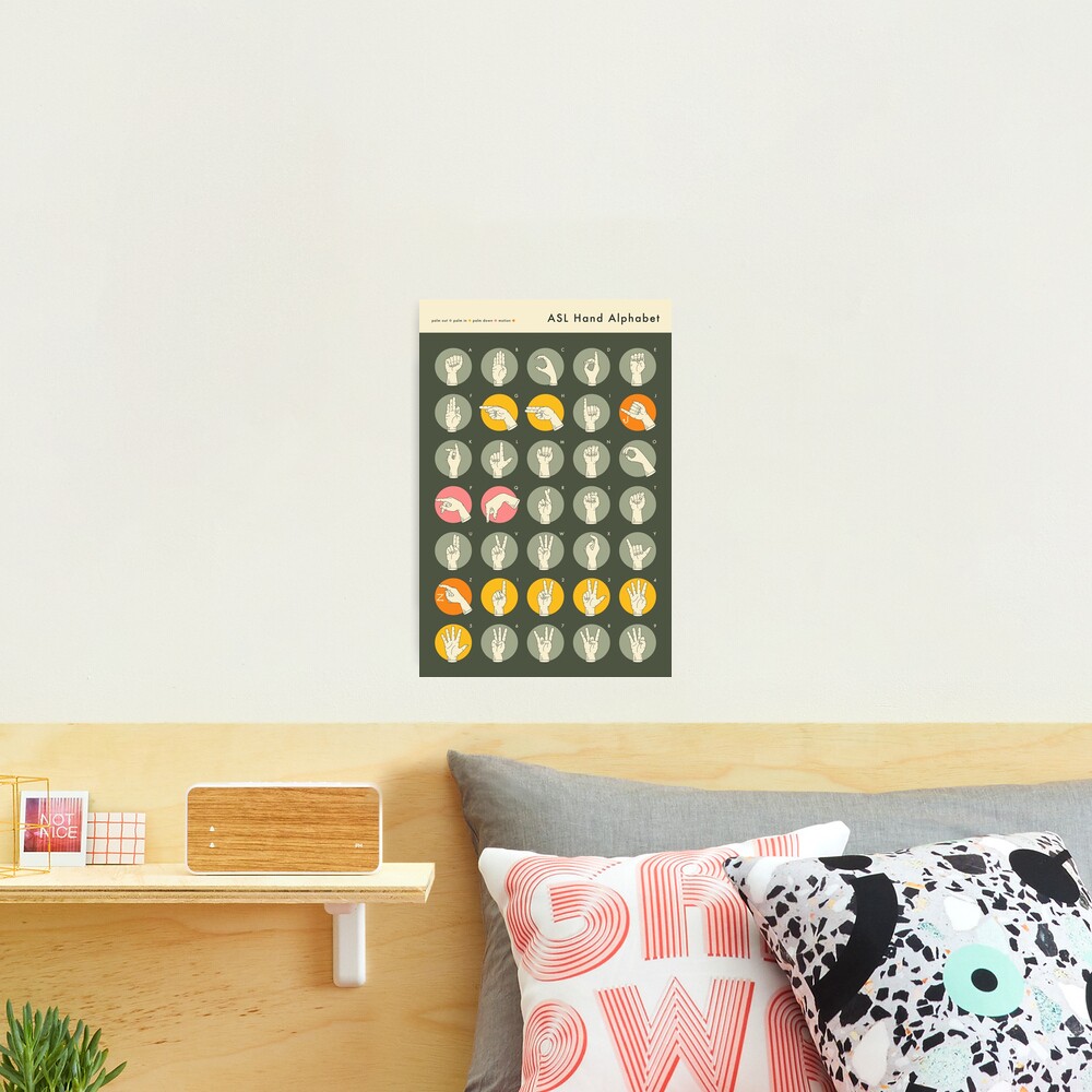 ASL HAND ALPHABET Photographic Print
