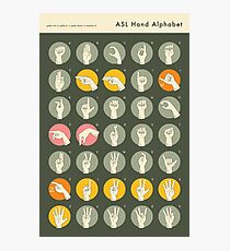 ASL HAND ALPHABET Photographic Print