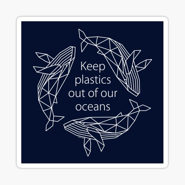 Item preview, Recycling Whales - keep plastic out of our oceans designed and sold by GeoCreate.