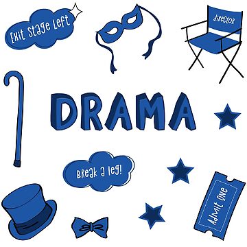 Artwork thumbnail, Blue Drama School Subject Sticker Pack by The-Goods