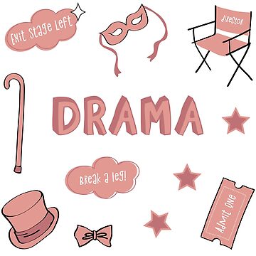 Artwork thumbnail, Peach Drama School Subject Sticker Pack by The-Goods