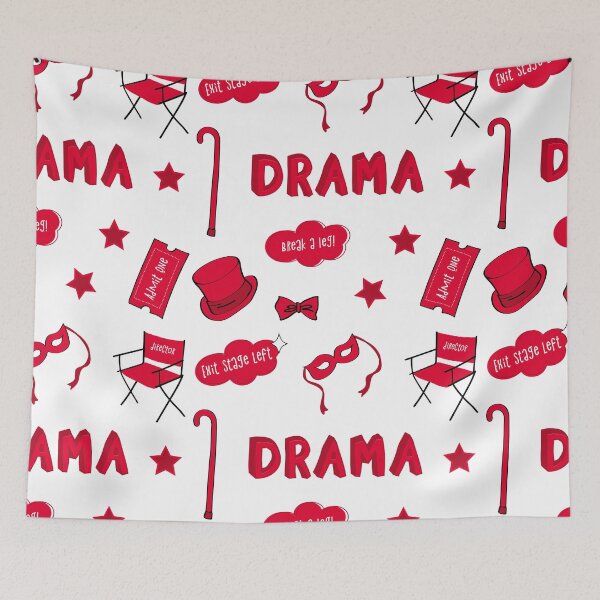 Artikelvorschau, Red Drama School Subject Sticker Pack entworfen und verkauft von The-Goods.