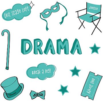 Artwork thumbnail, Teal Drama School Subject Sticker Pack by The-Goods