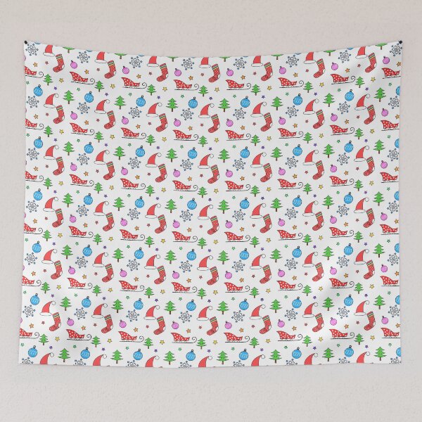 Item preview, Christmas doodles pattern designed and sold by mrhighsky.