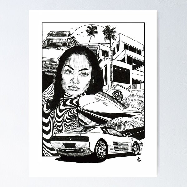 Item preview, Miami Nights By The Ocean designed and sold by rawstein.