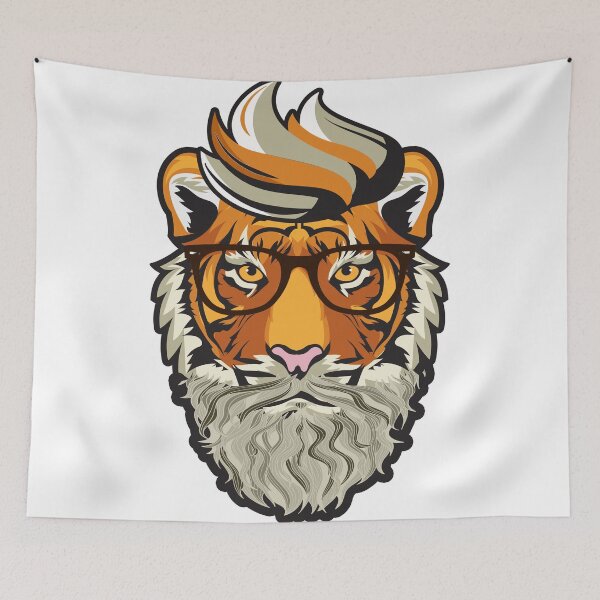 Item preview, Hipster tiger designed and sold by clad63.