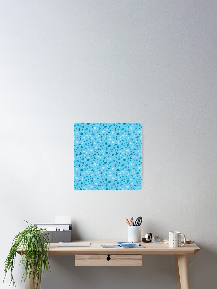 Thumbnail 2 of 3, Poster, Blue Geometric Pattern designed and sold by ksanders013.