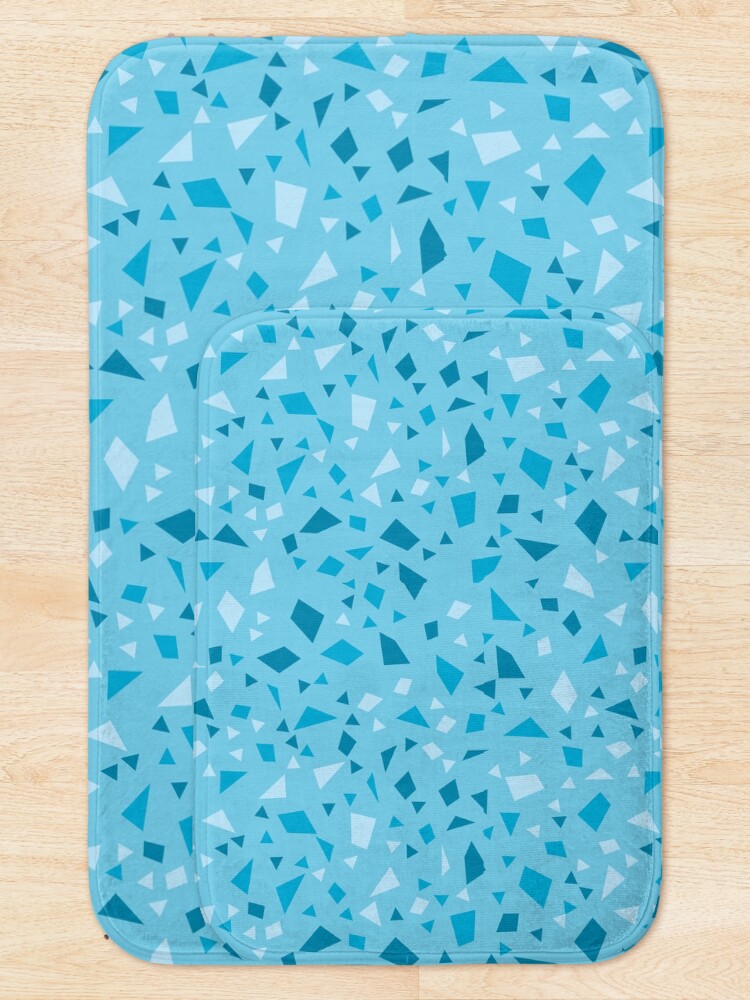 Thumbnail 5 of 6, Bath Mat, Blue Geometric Pattern designed and sold by ksanders013.
