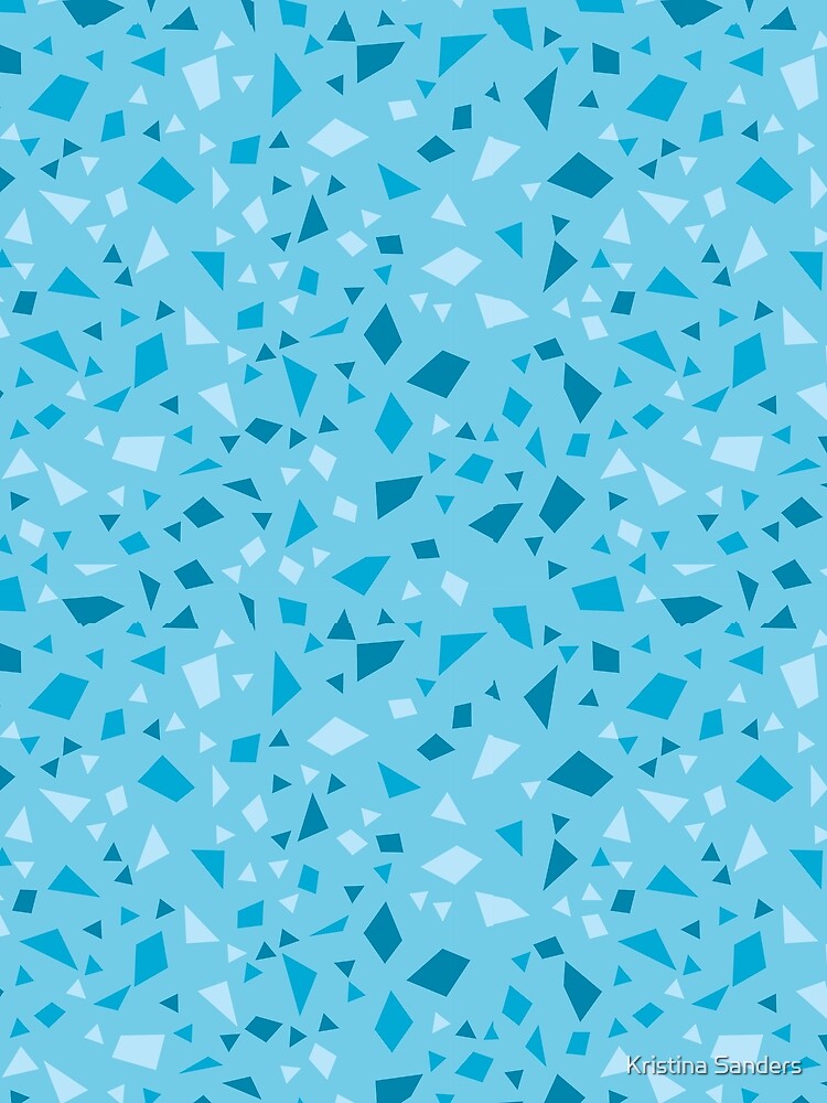 Thumbnail 3 of 3, Scarf, Blue Geometric Pattern designed and sold by ksanders013.