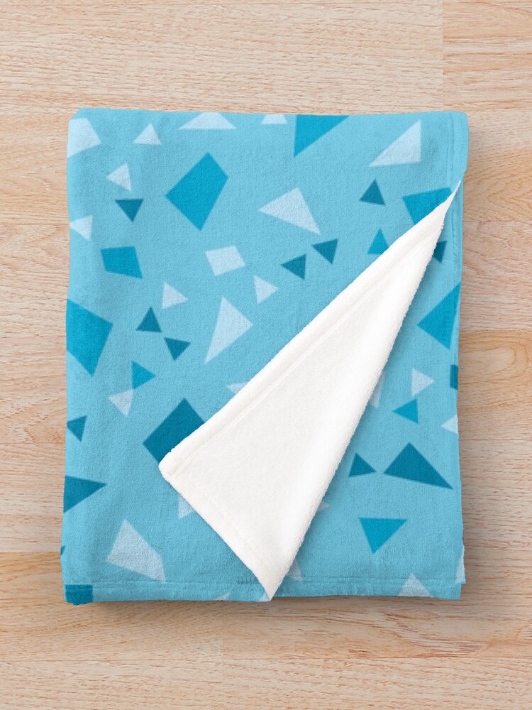 Thumbnail 3 of 6, Throw Blanket, Blue Geometric Pattern designed and sold by ksanders013.