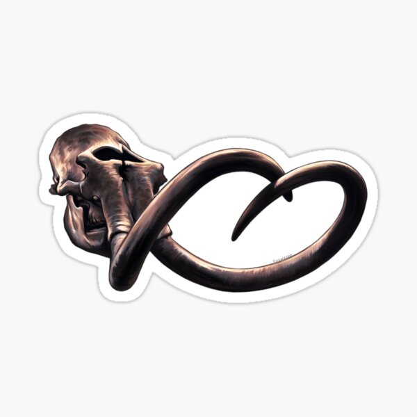 Columbian Mammoth Skull Sticker