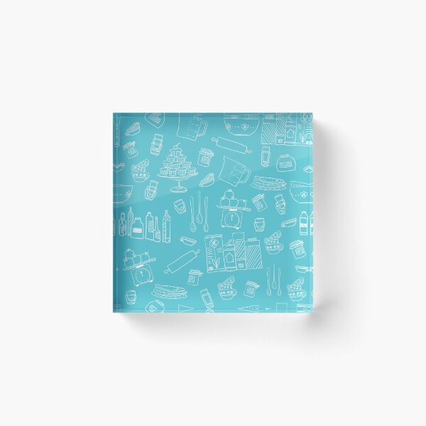Item preview, Licht Blue Kitchen Pattern designed and sold by zias.