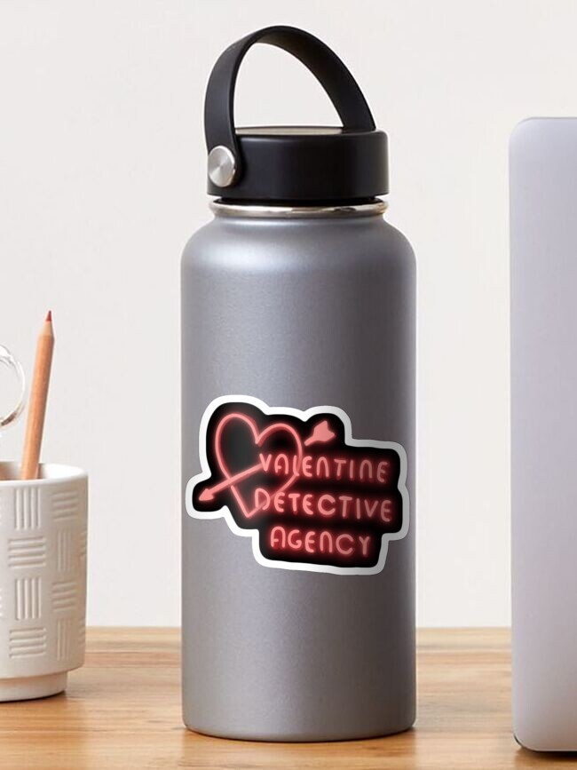Imagen 1 de 3, Pegatina con la obra Agencia de detectives de San Valentín letrero de neón, diseñada y vendida por freedri.