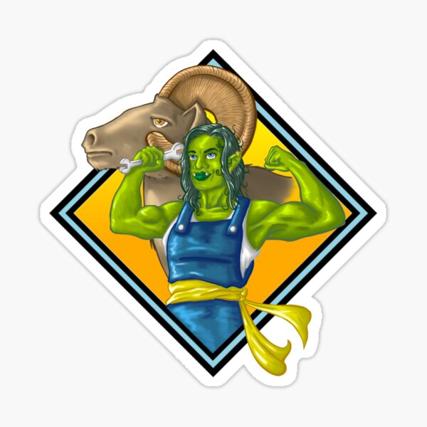 Item preview, Thusie- Half Orc Hero of I Speak Giant designed and sold by ShaunSundayArt.