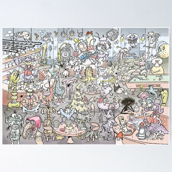 Item preview, criaturas alienígenas absurdas en el bar de rock designed and sold by faruk bayraktar.