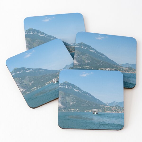 Item preview, Lake Como Gems - a Ferryboat Approaching Charming Menaggio on Lago di Como in Lombardy Italy  designed and sold by Georgia Mizuleva.