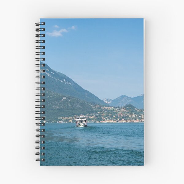 Item preview, Lake Como Gems - a Ferryboat Approaching Charming Menaggio on Lago di Como in Lombardy Italy  designed and sold by Georgia Mizuleva.