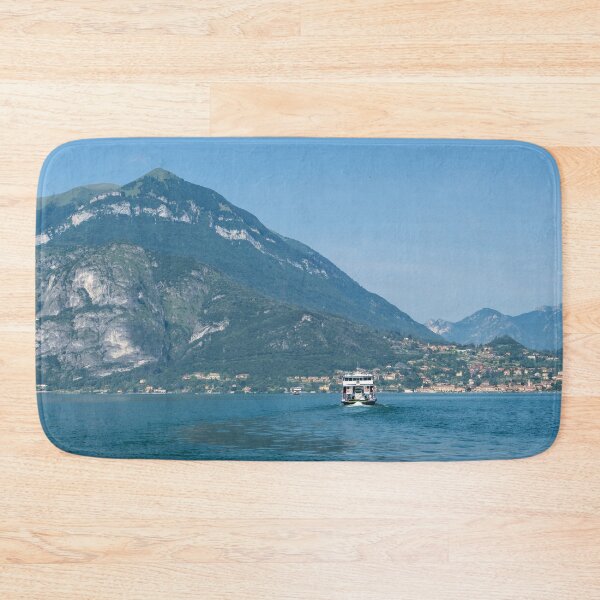 Item preview, Lake Como Gems - a Ferryboat Approaching Charming Menaggio on Lago di Como in Lombardy Italy  designed and sold by Georgia Mizuleva.