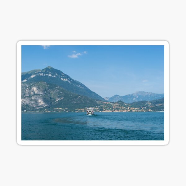Item preview, Lake Como Gems - a Ferryboat Approaching Charming Menaggio on Lago di Como in Lombardy Italy  designed and sold by Georgia Mizuleva.
