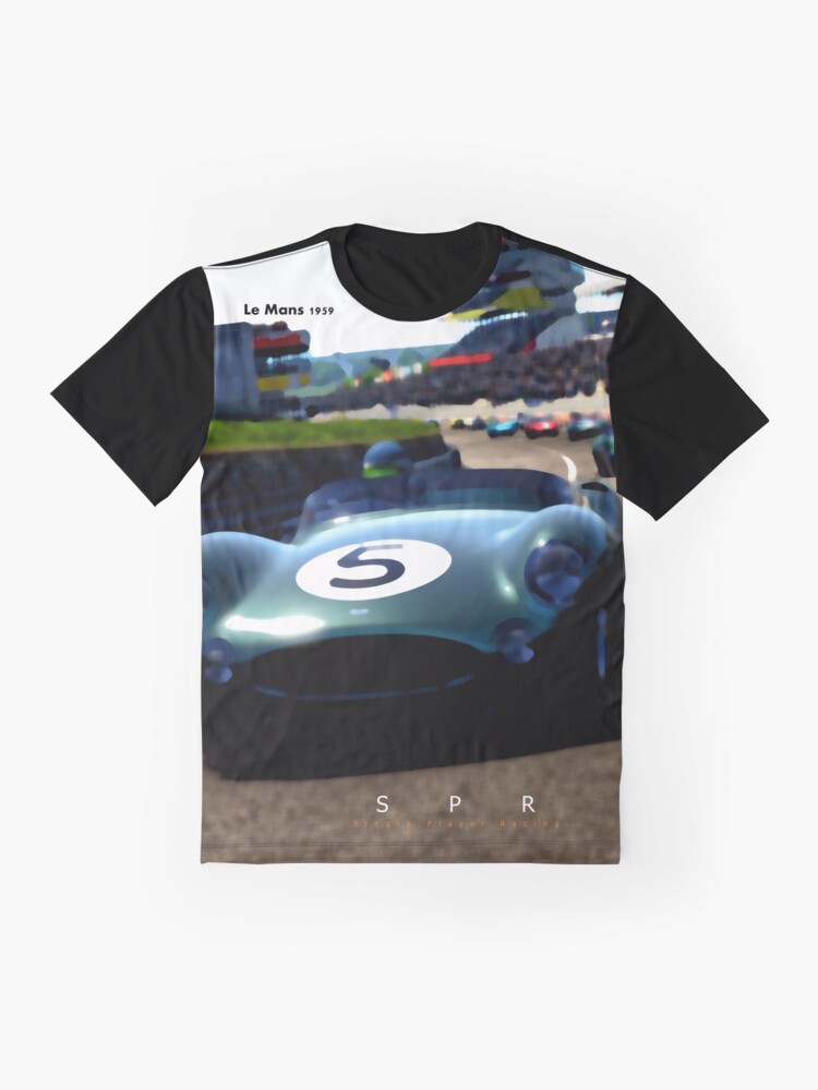 Alternate view of Aston Martin DBR1 Anniversary Tribute Design Graphic T-Shirt