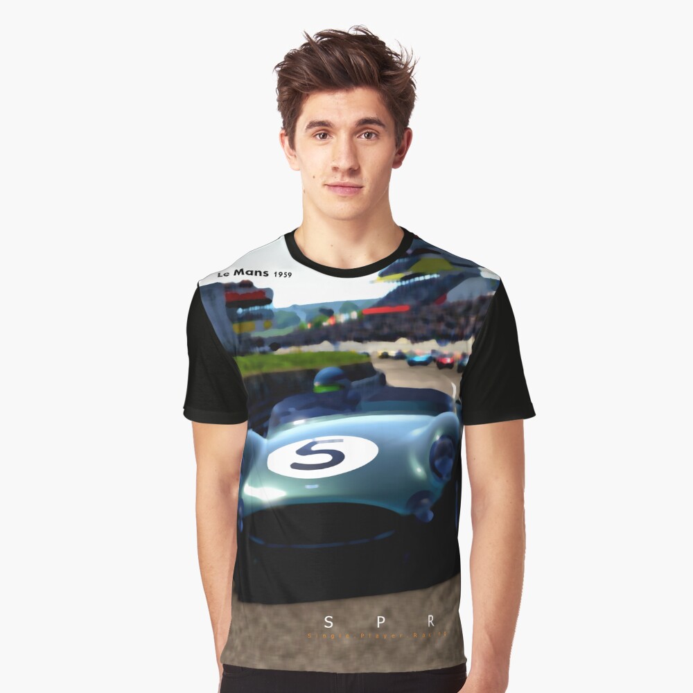 Aston Martin DBR1 Anniversary Tribute Design Graphic T-Shirt