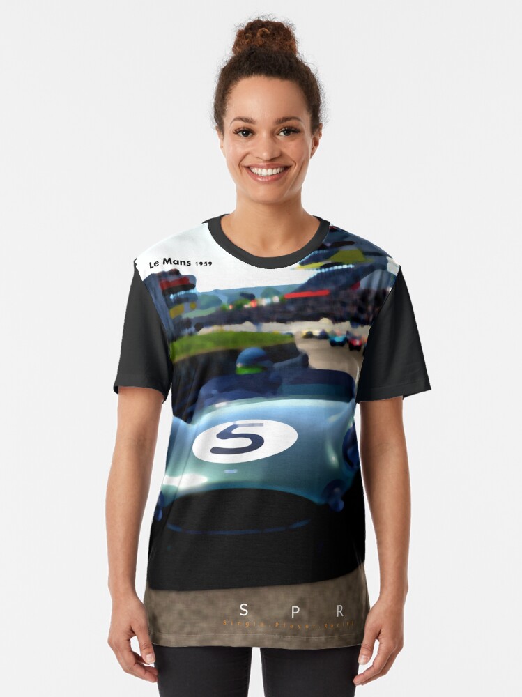 Alternate view of Aston Martin DBR1 Anniversary Tribute Design Graphic T-Shirt
