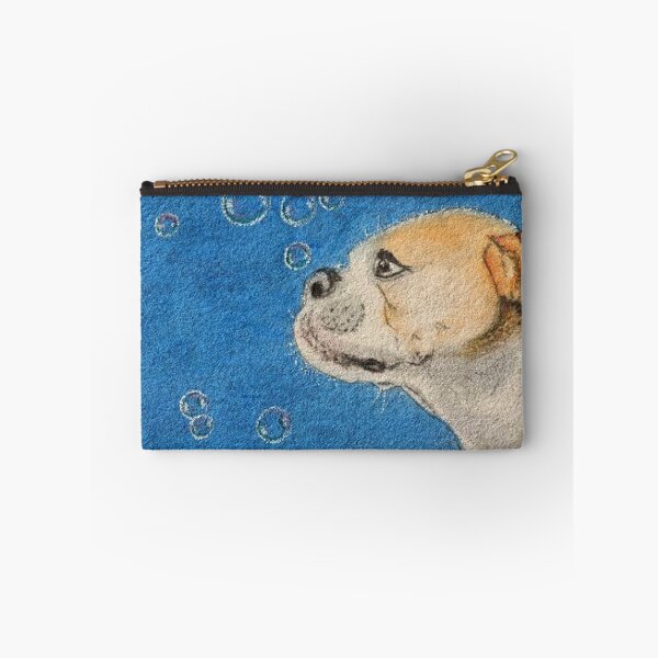 Item preview, Bulldog Plays Bubbles Art Painting designed and sold by factory88.